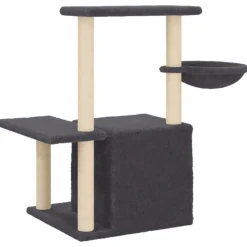MAISON EXCLUSIVE - Arbre à chat avec griffoirs en sisal gris foncé 83 cm