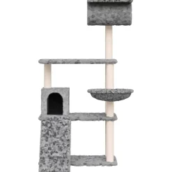 MAISON EXCLUSIVE - Arbre à chat avec griffoirs en sisal gris clair 131 cm