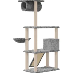 MAISON EXCLUSIVE - Arbre à chat avec griffoirs en sisal gris clair 131 cm