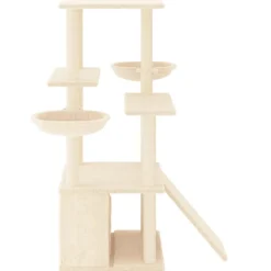 MAISON EXCLUSIVE - Arbre à chat avec griffoirs en sisal crème 133 cm