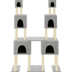 MAISON EXCLUSIVE - Arbre à chat avec griffoirs en sisal gris clair 199 cm