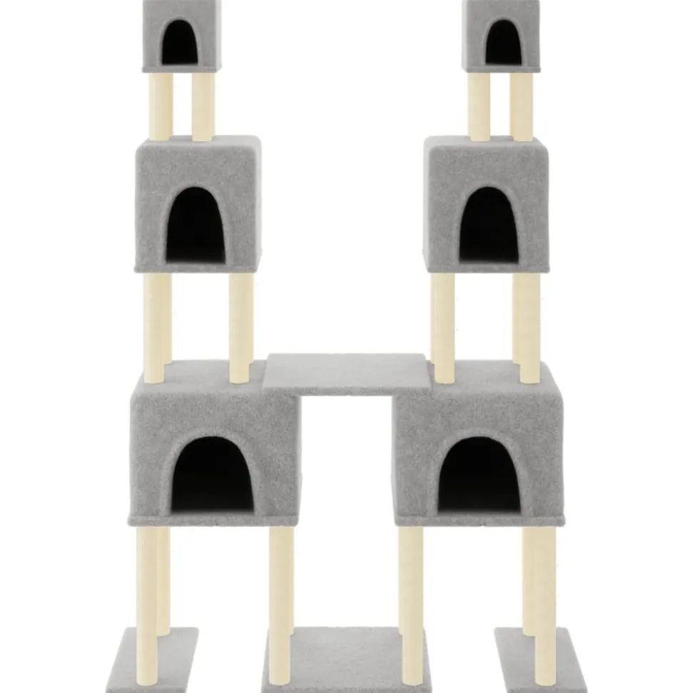 MAISON EXCLUSIVE - Arbre à chat avec griffoirs en sisal gris clair 199 cm