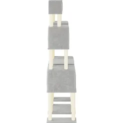 MAISON EXCLUSIVE - Arbre à chat avec griffoirs en sisal gris clair 199 cm