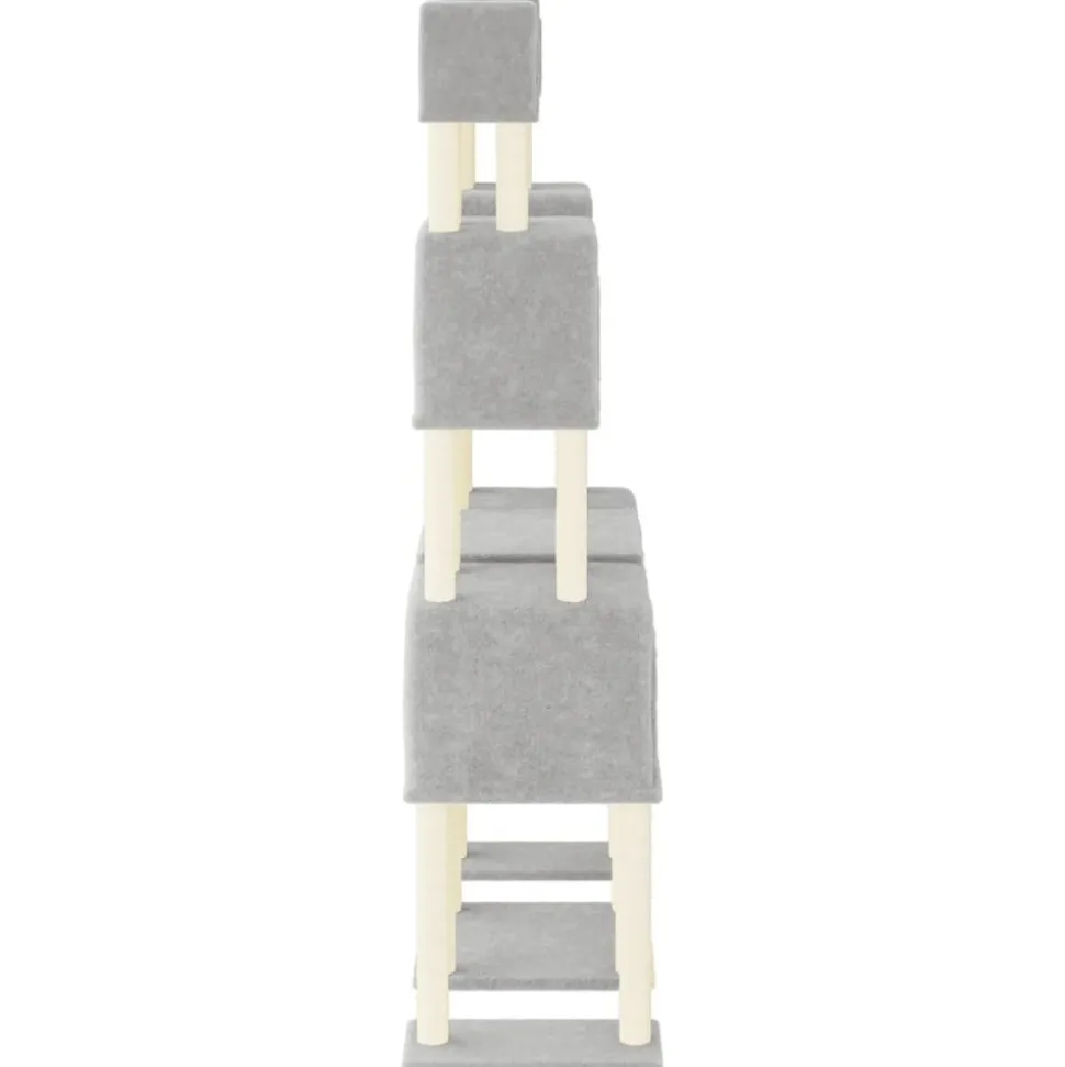MAISON EXCLUSIVE - Arbre à chat avec griffoirs en sisal gris clair 199 cm