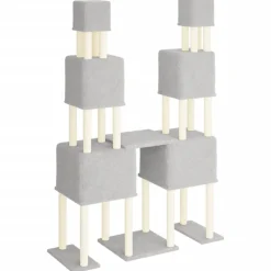 MAISON EXCLUSIVE - Arbre à chat avec griffoirs en sisal gris clair 199 cm