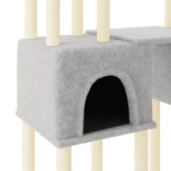 MAISON EXCLUSIVE - Arbre à chat avec griffoirs en sisal gris clair 199 cm