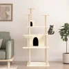 MAISON EXCLUSIVE - Arbre à chat avec griffoirs en sisal crème 166 cm