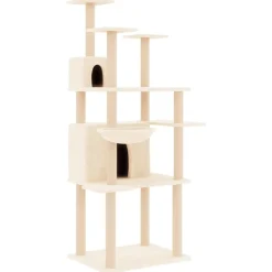 MAISON EXCLUSIVE - Arbre à chat avec griffoirs en sisal crème 166 cm