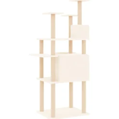MAISON EXCLUSIVE - Arbre à chat avec griffoirs en sisal crème 166 cm