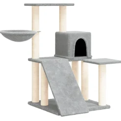 MAISON EXCLUSIVE - Arbre à chat avec griffoirs en sisal gris clair 82 cm