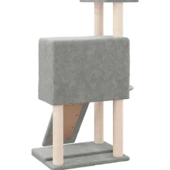 MAISON EXCLUSIVE - Arbre à chat avec griffoirs en sisal gris clair 96 cm