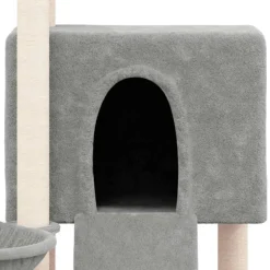 MAISON EXCLUSIVE - Arbre à chat avec griffoirs en sisal gris clair 96 cm