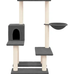 MAISON EXCLUSIVE - Arbre à chat avec griffoirs en sisal gris foncé 94,5 cm