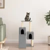 MAISON EXCLUSIVE - Arbre à chat avec griffoirs en sisal gris clair 82 cm