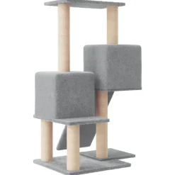 MAISON EXCLUSIVE - Arbre à chat avec griffoirs en sisal gris clair 82 cm