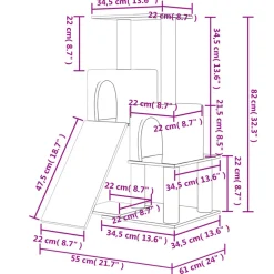 MAISON EXCLUSIVE - Arbre à chat avec griffoirs en sisal gris clair 82 cm
