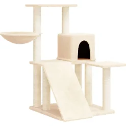 MAISON EXCLUSIVE - Arbre à chat avec griffoirs en sisal crème 82 cm