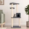 MAISON EXCLUSIVE - Arbre à chat avec griffoirs en sisal gris foncé 123 cm