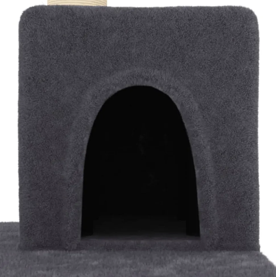 MAISON EXCLUSIVE - Arbre à chat avec griffoirs en sisal gris foncé 123 cm