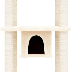 MAISON EXCLUSIVE - Arbre à chat avec griffoirs en sisal crème 169 cm