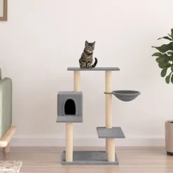 MAISON EXCLUSIVE - Arbre à chat avec griffoirs en sisal gris clair 82,5 cm