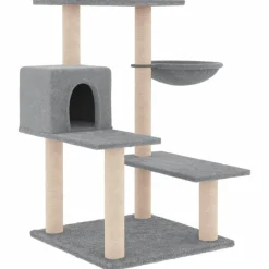 MAISON EXCLUSIVE - Arbre à chat avec griffoirs en sisal gris clair 82,5 cm