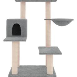 MAISON EXCLUSIVE - Arbre à chat avec griffoirs en sisal gris clair 82,5 cm