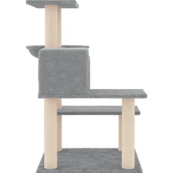 MAISON EXCLUSIVE - Arbre à chat avec griffoirs en sisal gris clair 82,5 cm