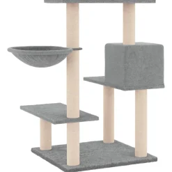 MAISON EXCLUSIVE - Arbre à chat avec griffoirs en sisal gris clair 82,5 cm