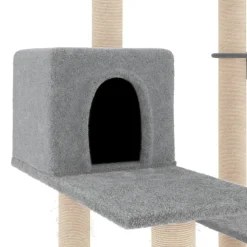 MAISON EXCLUSIVE - Arbre à chat avec griffoirs en sisal gris clair 82,5 cm