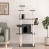MAISON EXCLUSIVE - Arbre à chat avec griffoirs en sisal gris foncé 166 cm