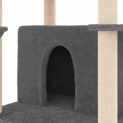 MAISON EXCLUSIVE - Arbre à chat avec griffoirs en sisal gris foncé 166 cm