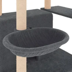 MAISON EXCLUSIVE - Arbre à chat avec griffoirs en sisal gris foncé 166 cm