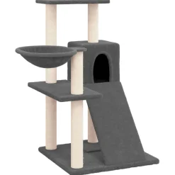 MAISON EXCLUSIVE - Arbre à chat avec griffoirs en sisal gris foncé 82 cm