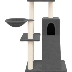 MAISON EXCLUSIVE - Arbre à chat avec griffoirs en sisal gris foncé 82 cm