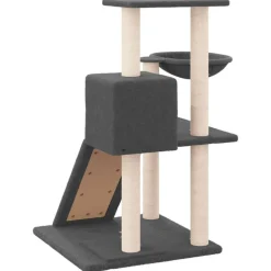 MAISON EXCLUSIVE - Arbre à chat avec griffoirs en sisal gris foncé 82 cm