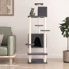 MAISON EXCLUSIVE - Arbre à chat avec griffoirs en sisal gris foncé 154 cm