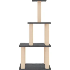 MAISON EXCLUSIVE - Arbre à chat avec griffoirs en sisal gris foncé 111 cm