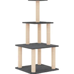 MAISON EXCLUSIVE - Arbre à chat avec griffoirs en sisal gris foncé 111 cm