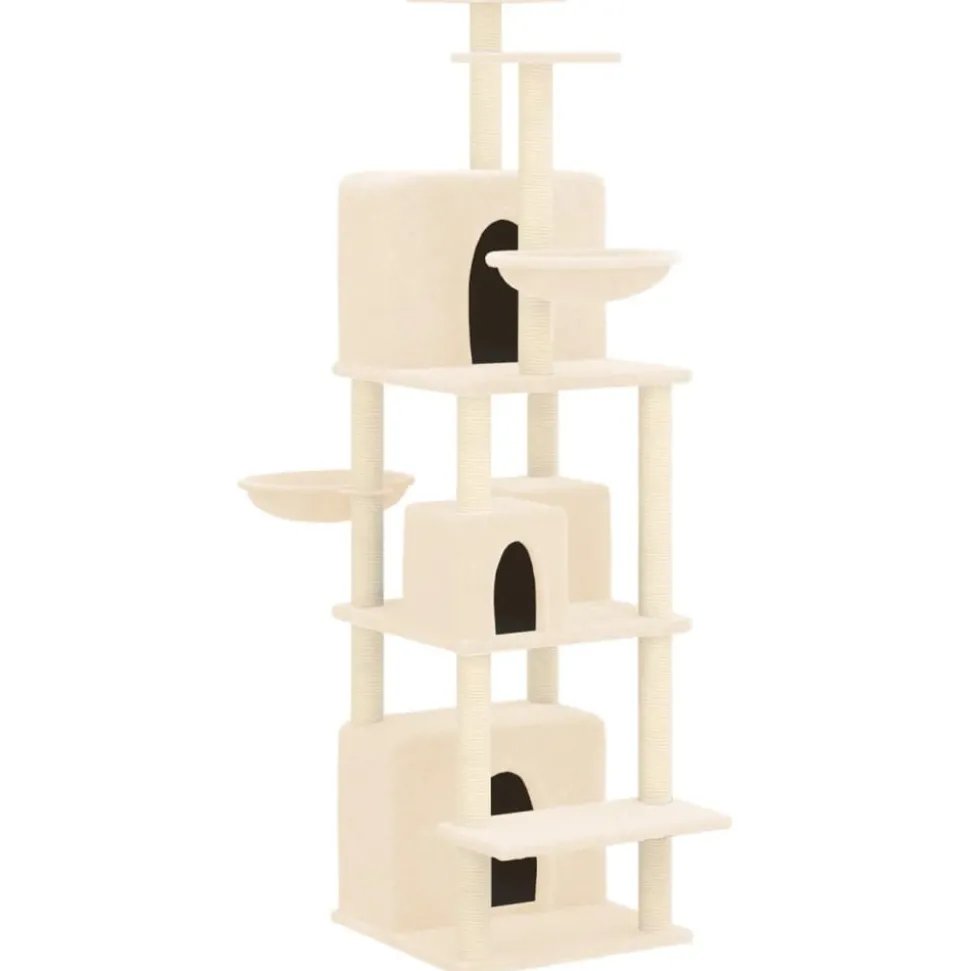 MAISON EXCLUSIVE - Arbre à chat avec griffoirs en sisal crème 180 cm