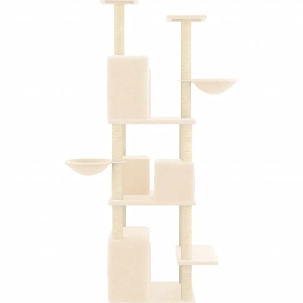 MAISON EXCLUSIVE - Arbre à chat avec griffoirs en sisal crème 180 cm