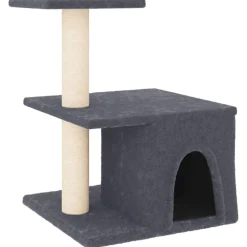 MAISON EXCLUSIVE - Arbre à chat avec griffoirs en sisal gris foncé 48 cm