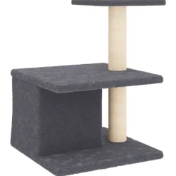 MAISON EXCLUSIVE - Arbre à chat avec griffoirs en sisal gris foncé 48 cm