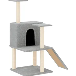 MAISON EXCLUSIVE - Arbre à chat avec griffoirs en sisal gris clair 109 cm