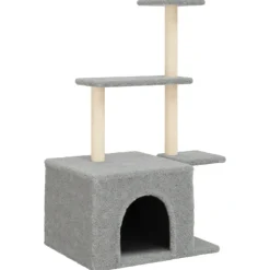MAISON EXCLUSIVE - Arbre à chat avec griffoirs en sisal gris clair 110 cm