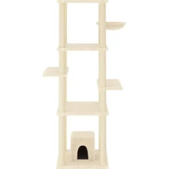 MAISON EXCLUSIVE - Arbre à chat avec griffoirs en sisal crème 154 cm