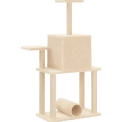 MAISON EXCLUSIVE - Arbre à chat avec griffoirs en sisal crème 122 cm