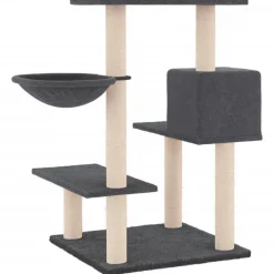 MAISON EXCLUSIVE - Arbre à chat avec griffoirs en sisal gris foncé 82,5 cm