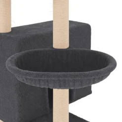 MAISON EXCLUSIVE - Arbre à chat avec griffoirs en sisal gris foncé 143 cm