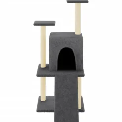 MAISON EXCLUSIVE - Arbre à chat avec griffoirs en sisal gris foncé 110 cm